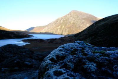 Scenic view of rock against sky