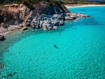 Scenic view of sea and coast