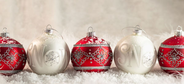 Close-up of christmas decoration