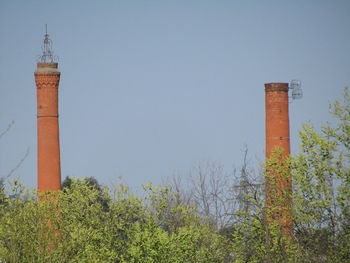 View of lighthouse against clear sky