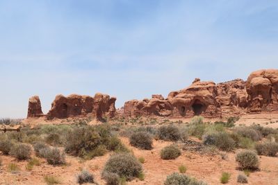 Rock formations in a desert