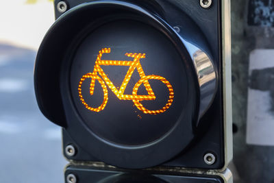 Close-up of road sign