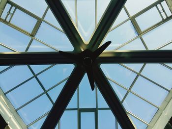 Low angle view of skylight