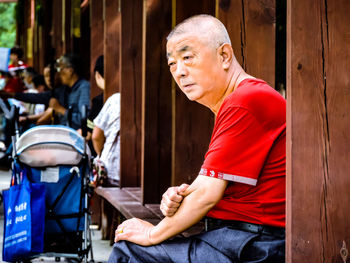 Man sitting outdoors