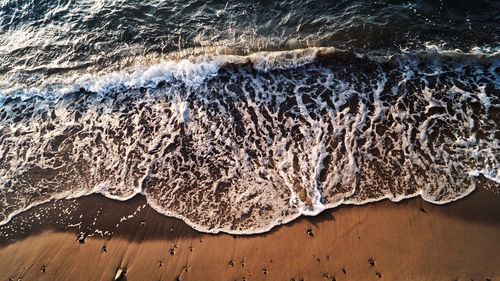 High angle view of sea shore