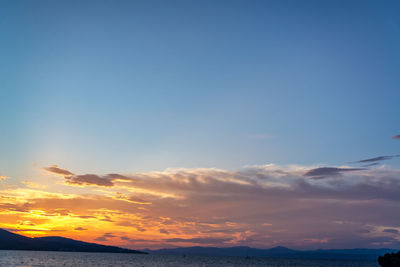 Low angle view of sky during sunset