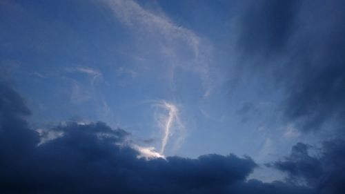 Low angle view of cloudy sky