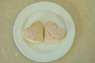 Sweet turkish desert plate heart shape