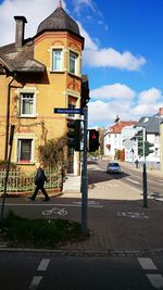 City street with buildings in background