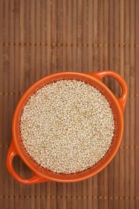 High angle view of bread in container