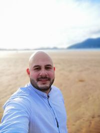 Portrait of man on beach