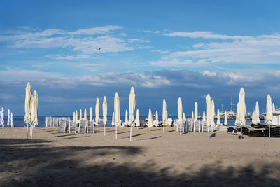 Panoramic view of beach against sky