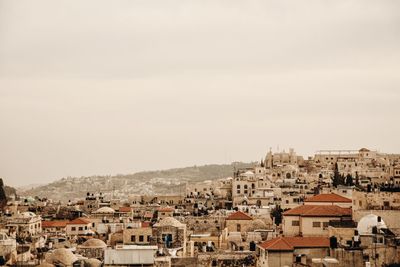 High angle shot of townscape