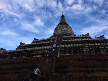 Low angle view of temple against sky