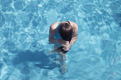 People swimming in pool
