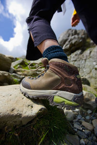 Close up of a hiking boot