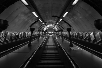 Empty subway station platform