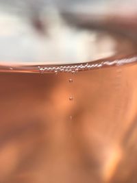 Close-up of water drops on glass