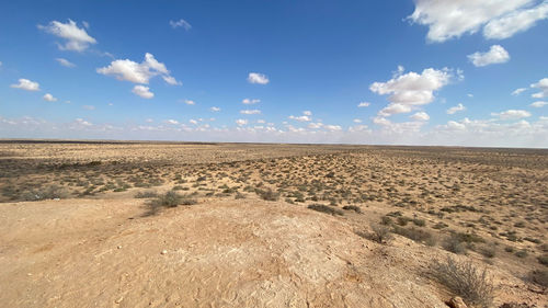 Scenic view of desert against sky