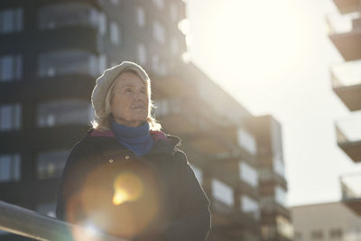 Senior woman looking away