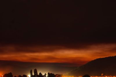 Scenic view of dramatic sky during sunset