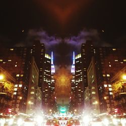 City street at night