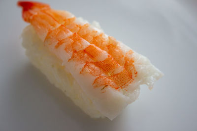 Close-up of sushi served in plate
