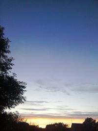 Low angle view of silhouette trees against sky