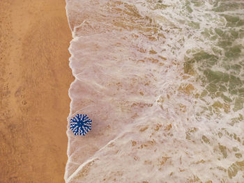 High angle view of beach