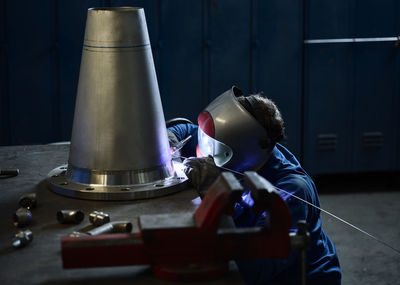 Welder at work