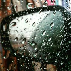 Water drops on car window