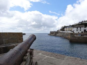 View of sea against cloudy sky