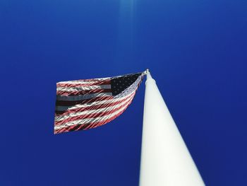 Low angle view of american flag