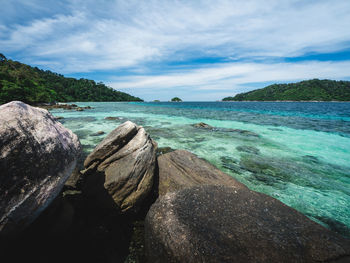 Scenic view of sea against sky