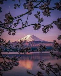 View of a lake with mountain in the background