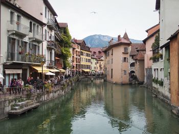 View of canal along buildings