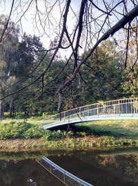 Bridge over river against sky