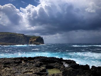 Scenic view of sea against sky