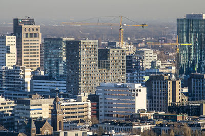 Rotterdam downtown aerial view
