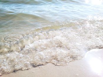 Waves splashing on beach