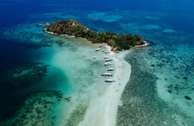 Aerial view of sea 