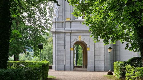 Exterior of building by trees