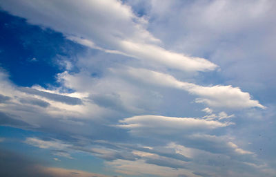 Low angle view of clouds in sky