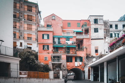 Low angle view of buildings against sky