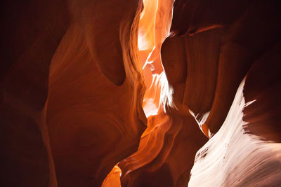 Low angle view of rock formation