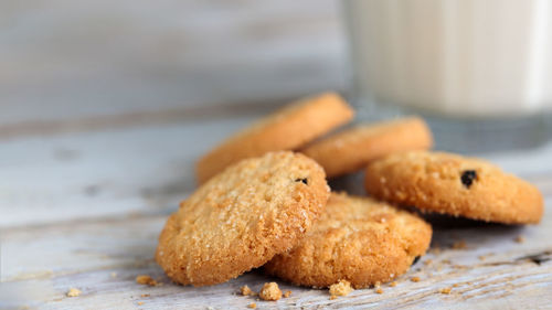 Close-up of cookies on table