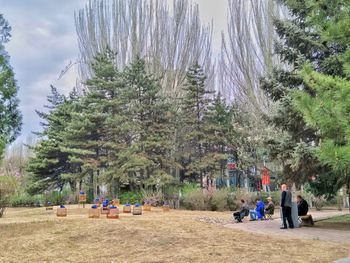 Group of people in the forest