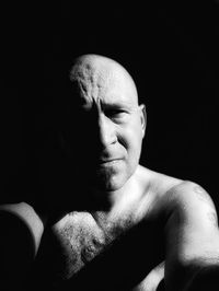 Portrait of shirtless man