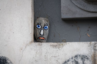 Close-up of painting on wall