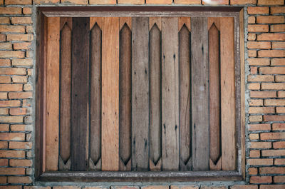 Closed door of old building